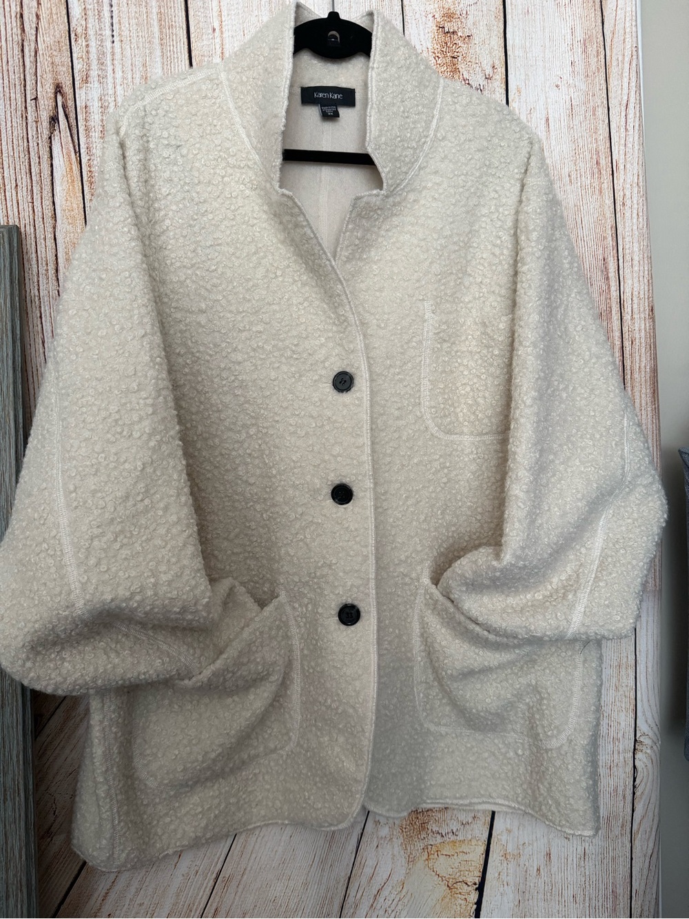 Karen Kane Cream Bouclé Jacket